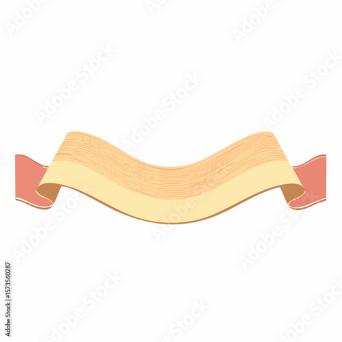 strands of ribbon that unravel lengthwise isolated for your design template