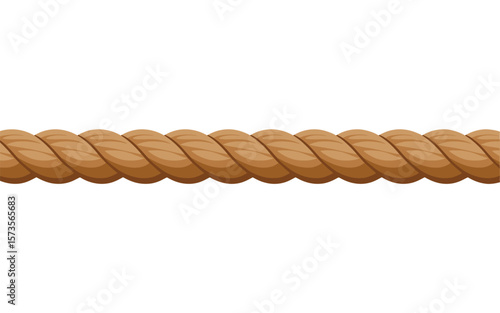Thick brown twisted rope border with a white background