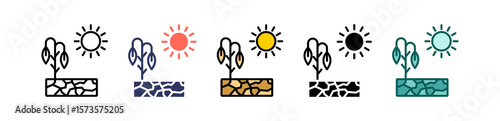 Drought multiple icon
