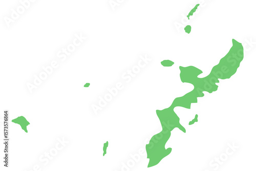 沖縄県のシルエットイラスト
