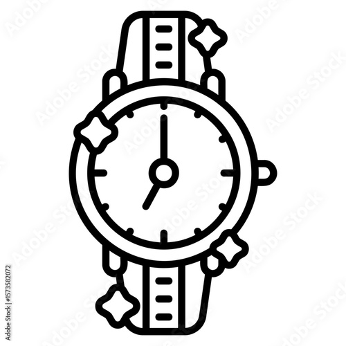 Wrist Watch vector icon. Jewelry icon line style. perfect use for logo, presentation, website, and more. modern icon design outline style