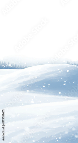 Wallpaper Mural Isolated PNG Background of Snow Landscape Winter Scene with AI Artifacts Torontodigital.ca