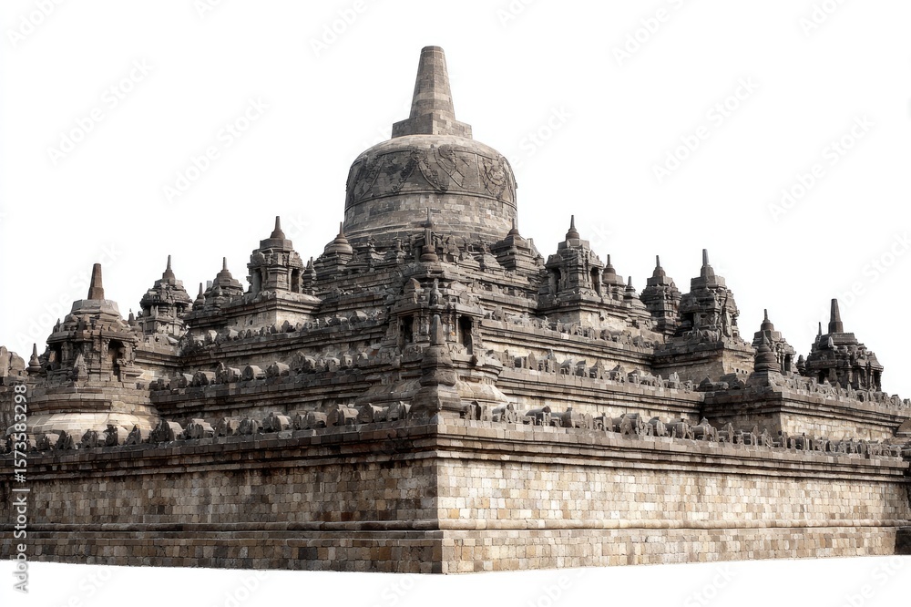 Candi borobudur isolated on white background Candi borobudur isolated on white background