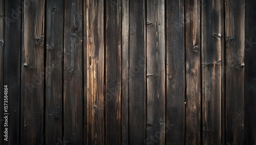 Wallpaper Mural "Ultra-realistic dark wooden wall with pronounced grain texture. Rustic charm captured in high-res from side angle for warm, natural designs."

 Torontodigital.ca