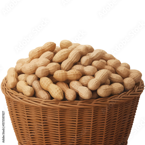 Peanuts in a Wicker Basket