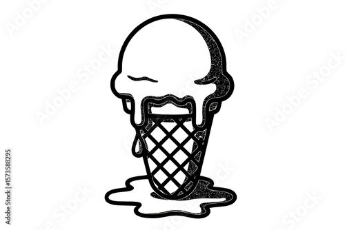 vector illustration of a cone ice cream