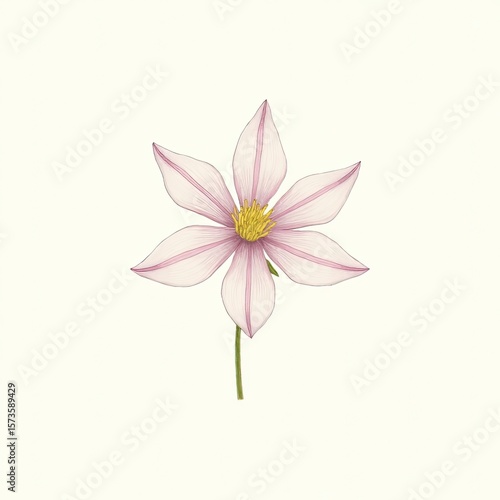 pink flower isolated on white