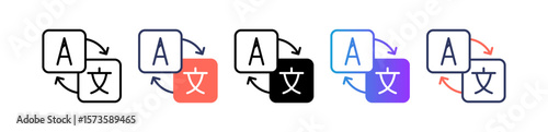Language multiple icon