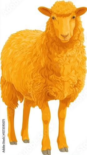 Orange sheep illustration
