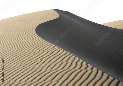 Abstract Sand Dune Texture Landscape with Shadow and Ripples PNG