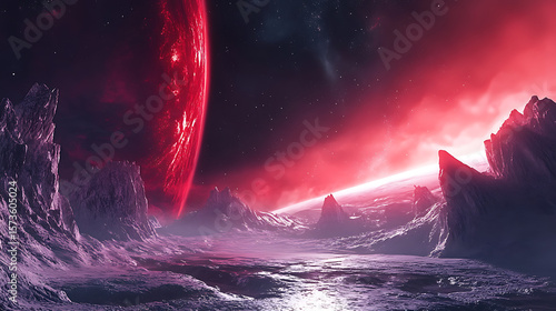 Alien planet landscape