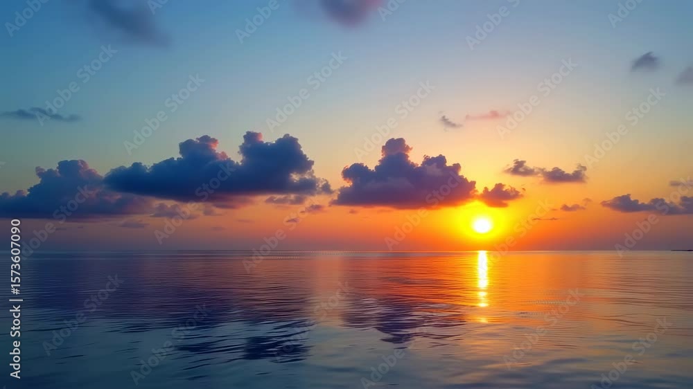 the warm glow of the sunset casts an ethereal light upon the calm ocean waters, mirrored by the gentle ripple of the water surface the warm glow of the sunset casts an ethereal light upon the calm ocean waters, mirrored by the gentle ripple of the water surface