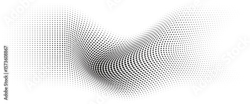 Mobile	
Flowing Wave Dot Halftone Pattern: Curve Gradient Shape on Transparent Background. Suitable for AI, Tech, Network, Digital, Science, and Technology Themes.