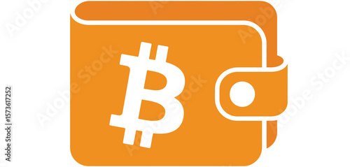 Bitcoin Wallet Icon in Orange