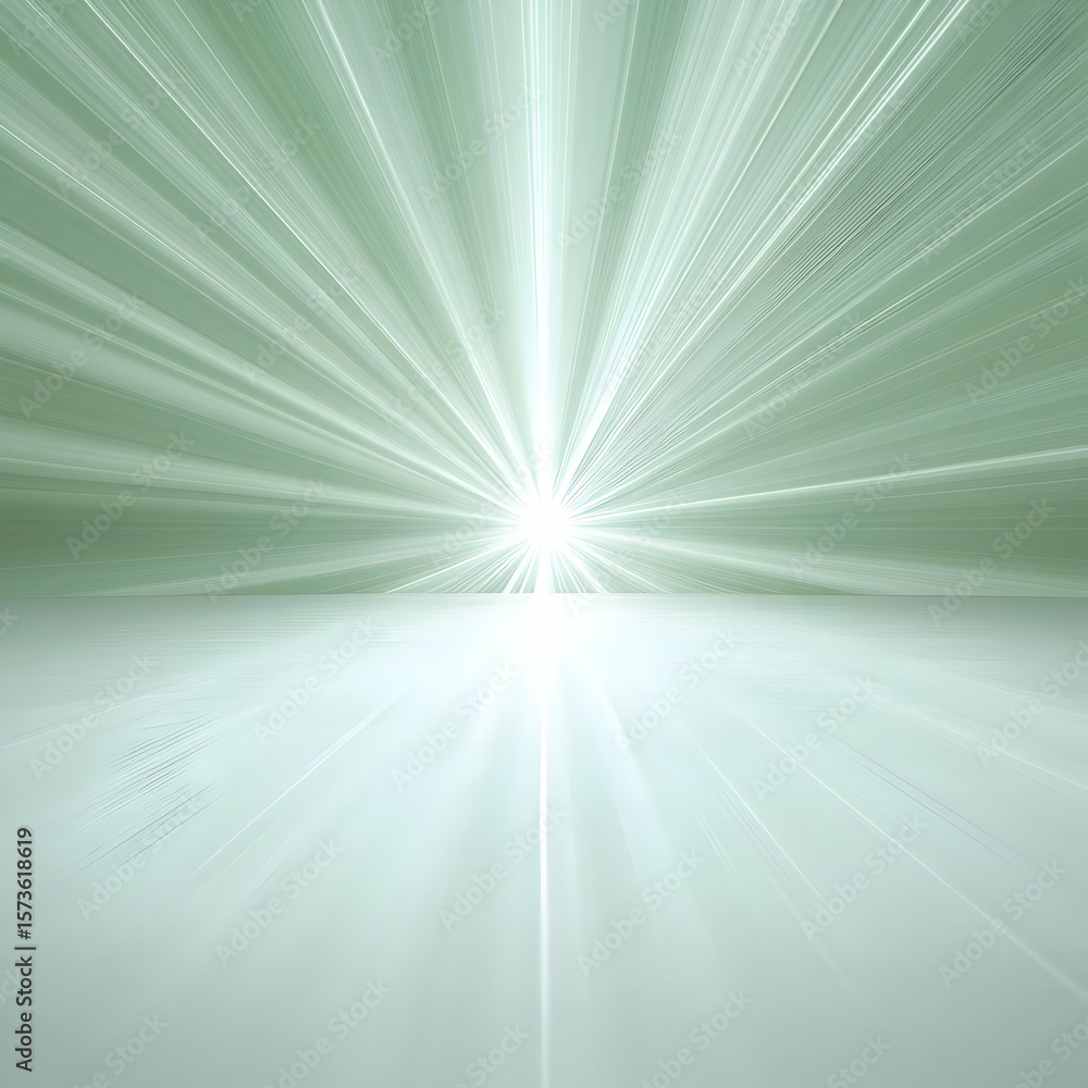 Obraz premium Abstract Green Light Rays Background Illustration
