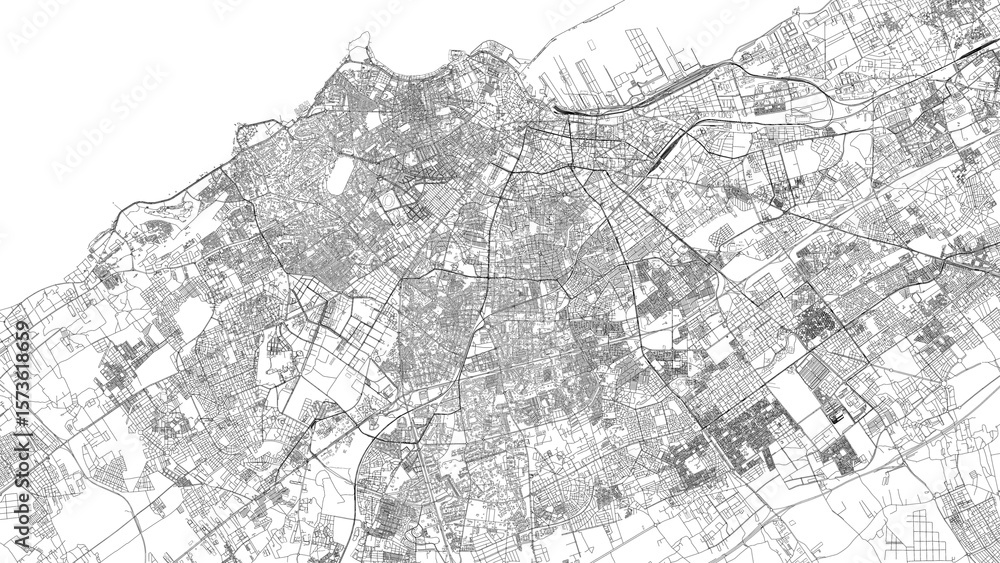 Fototapeta premium 3D illustration of city and urban in Casablanca Morocco