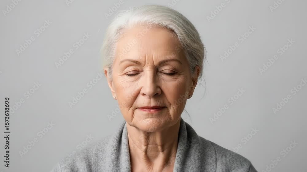 Serene Senior Woman Meditating: Finding Inner Peace and Calmness Serene Senior Woman Meditating: Finding Inner Peace and Calmness