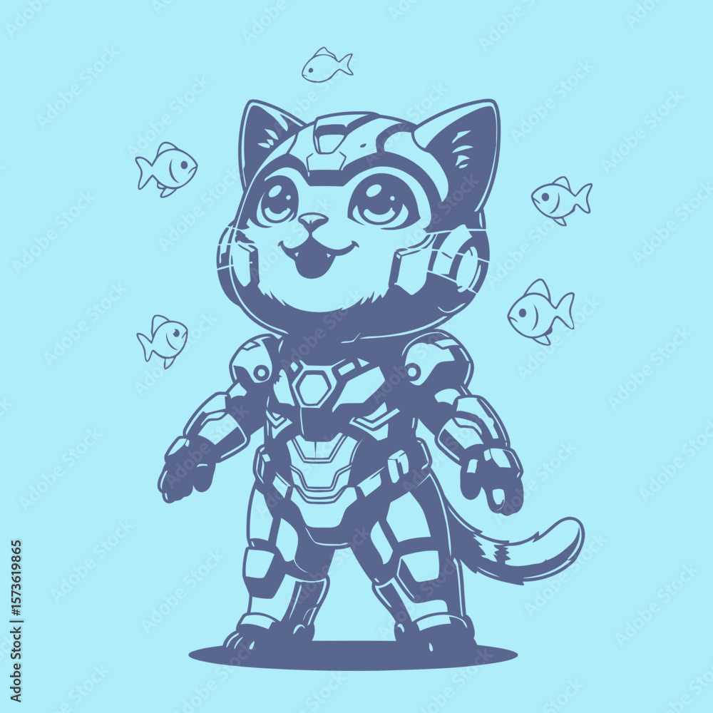 Obraz premium Vector Cat Character For Design