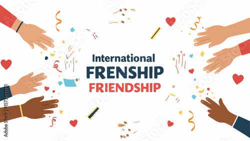  friendship, happy, day, group, people, friends, young, banner, background, greeting, friend, design, illustration, together, vector, poster, international, relationship, love, youth, concept, cartoon