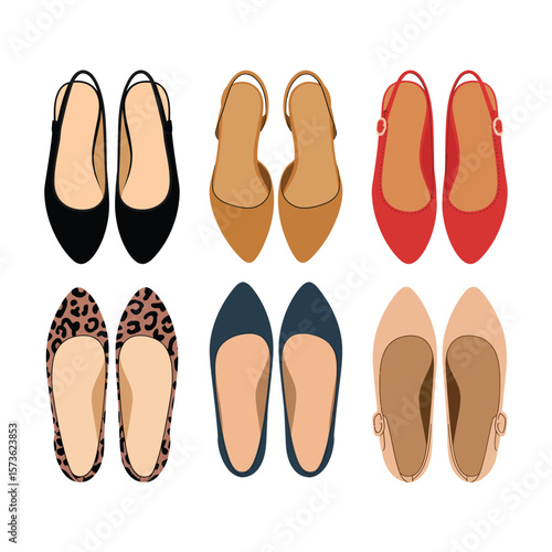 Collection of stylish women s flat shoes in various colors and patterns