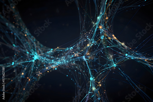 Neural Network Connections – Abstract Digital Brain Concept