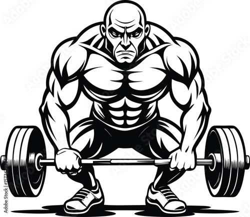 Powerful Bodybuilder Strength, Muscle, and Fitness