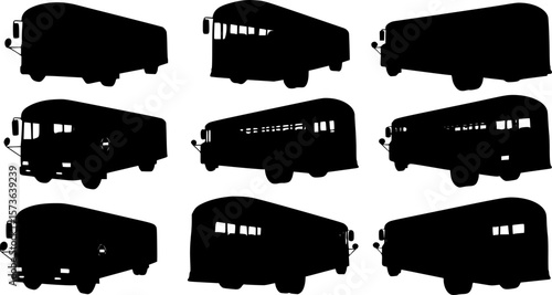 School Bus Silhouette Vector
