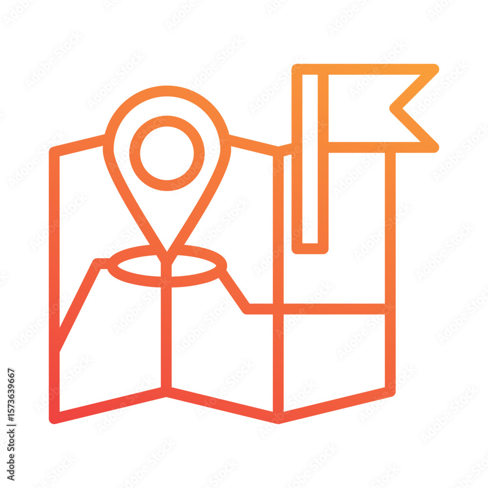 Obraz premium Milestone Mapping Icon