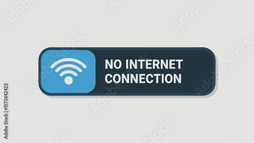 Graphic Illustration Depicting Internet and Connection Problems No Internet Signal Failure