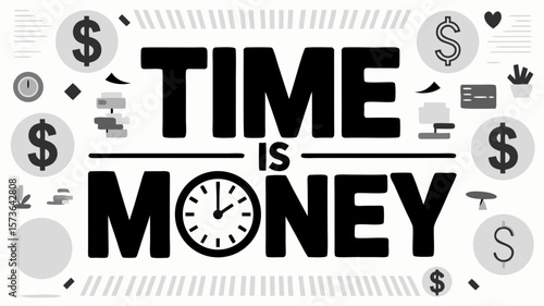 Concept design illustrating the valuable correlation between time and monetary investment