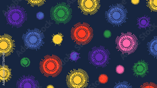 Vibrant bursts of radiant color: a captivating and eccentric vector illustration design