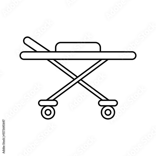  folding ironing board icon white on background