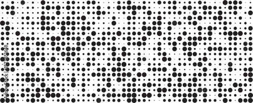 Black random dots on white background. Polka dot seamless pattern background. Vintage texture.
