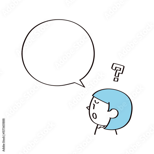 人物とフキダシのイラスト