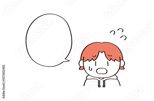人物とフキダシのイラスト