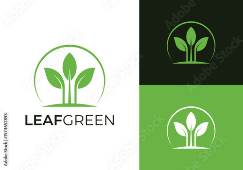 This is a leaf green logo using three simple leaves. This logo is suitable for farmers, plant shops, farms and such.