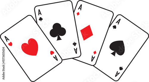 トランプのエースのイラスト
