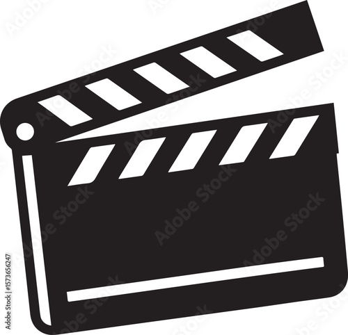 movie clapper board vector, movie clapperboard silhouette vector icon, movie clapper board vector logo