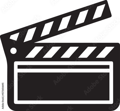 movie clapper board vector, movie clapperboard silhouette vector icon, movie clapper board vector logo