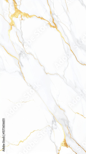 Elegant White Marble Background with Gold Veins – Luxury Design for Branding & Packaging