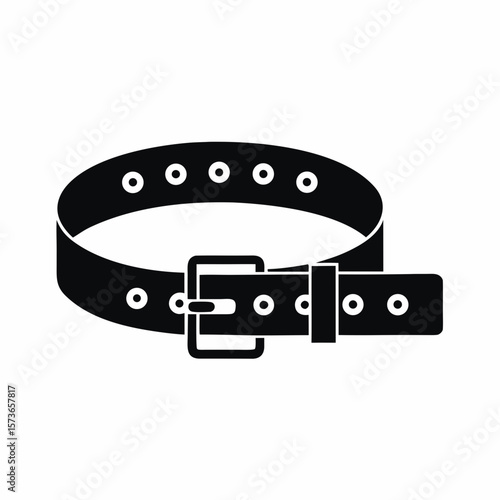 Belt icon silhouette vector illustration