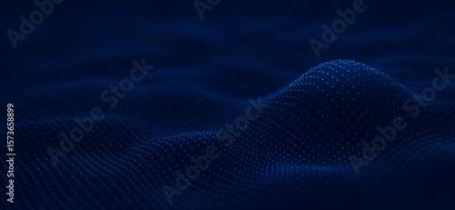 Abstract dark blue background with subtle waves and a textured surface, offering an elegant digital depth suitable for corporate tech visuals and software dashboards