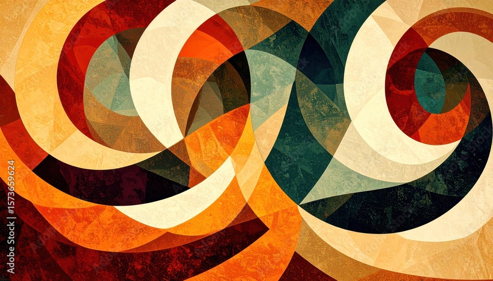Obraz premium Abstract swirling patterns in warm colors creating a dynamic visual effect, suitable for art backgrounds