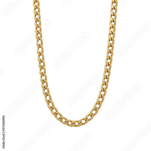 Tableau sur toile Gold curb chain necklace jewelry