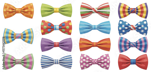 Collection of Colorful Patterned Bow Ties