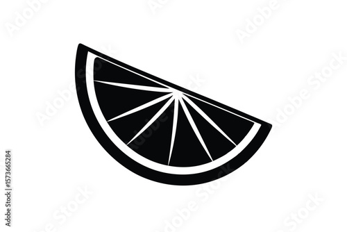Clean fruit slice icon for healthy living fresh vibrant vector art illustration