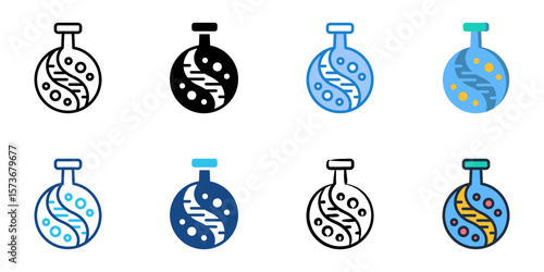 Science Lab icon set multiple style collection 
