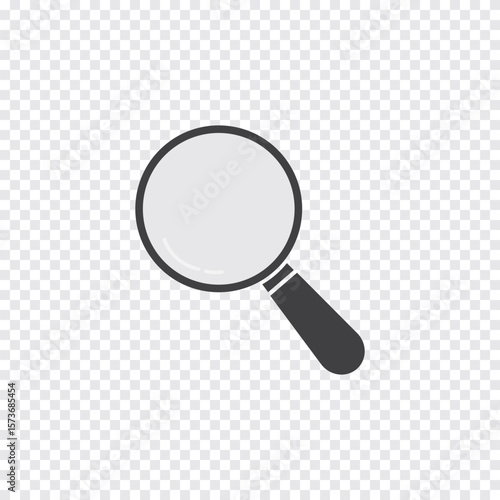 Set of a search and research magnifying glass icon. Lens, look magnifier, loupe sign. Vector Illustration.
