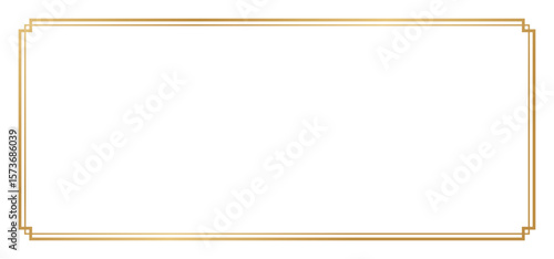 ゴールドのシンプルフレームセット