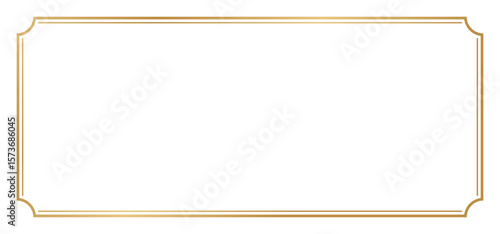 ゴールドのシンプルフレームセット